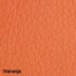 Silla ergonómica giratoria Udine Economy: Con estructura negra, reposabrazos y tapizado Baly (textil), Bonday o piel ecológica - Piel ecológica: Naranja - 